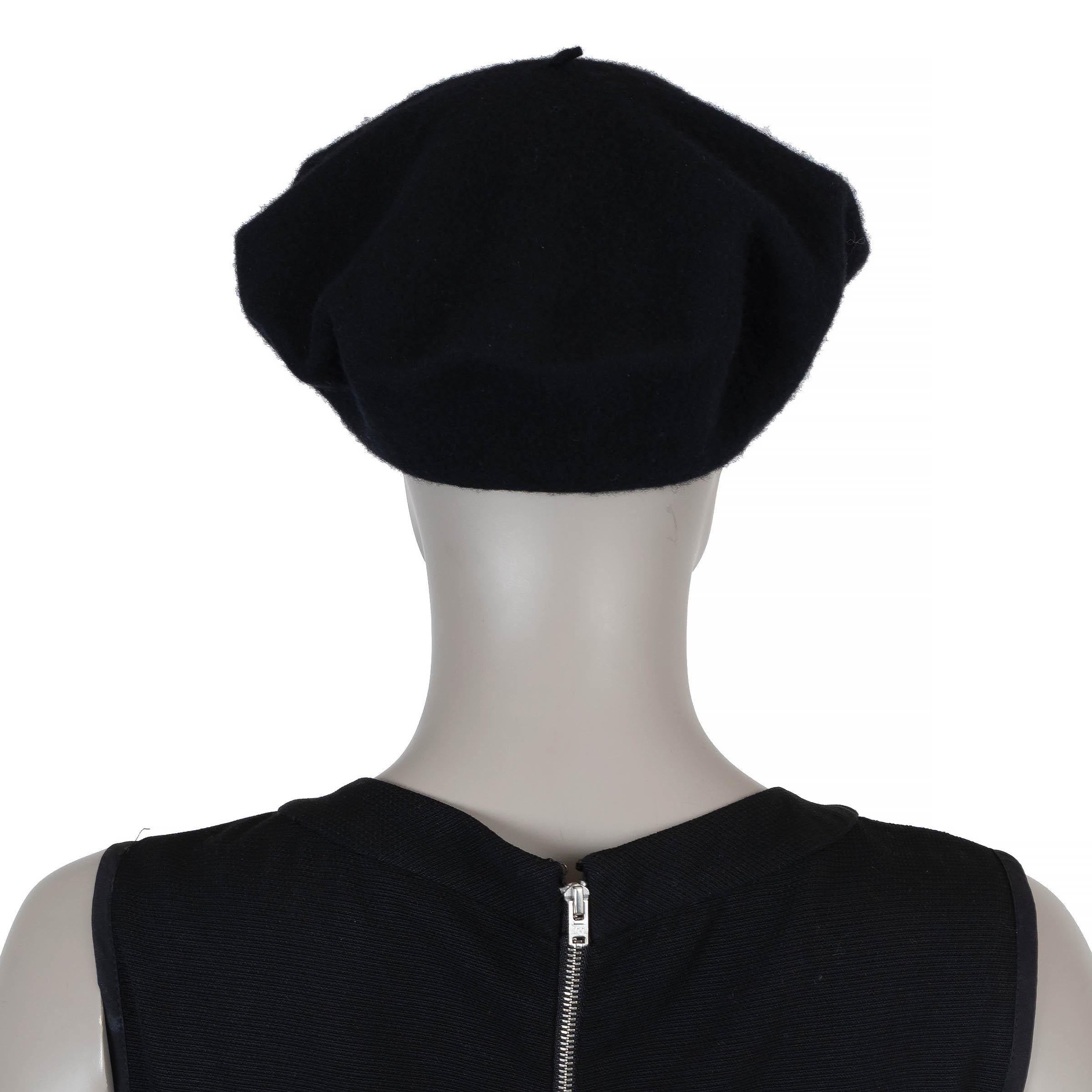Gucci cappello in lana nera 2023 FELT BERET 57 In condizioni ottime in vendita a Zürich, CH