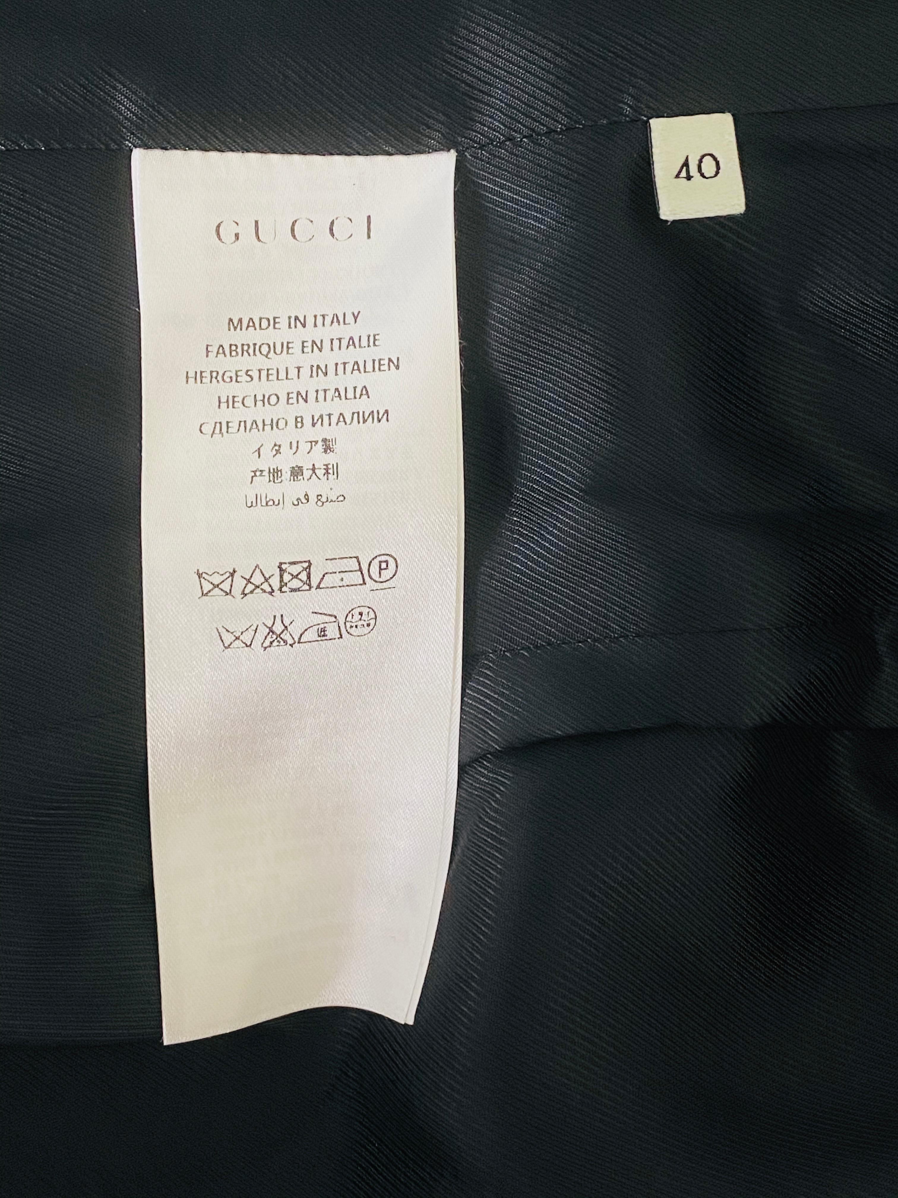 Gucci Black Wool Blazer Jacket Size 40 7
