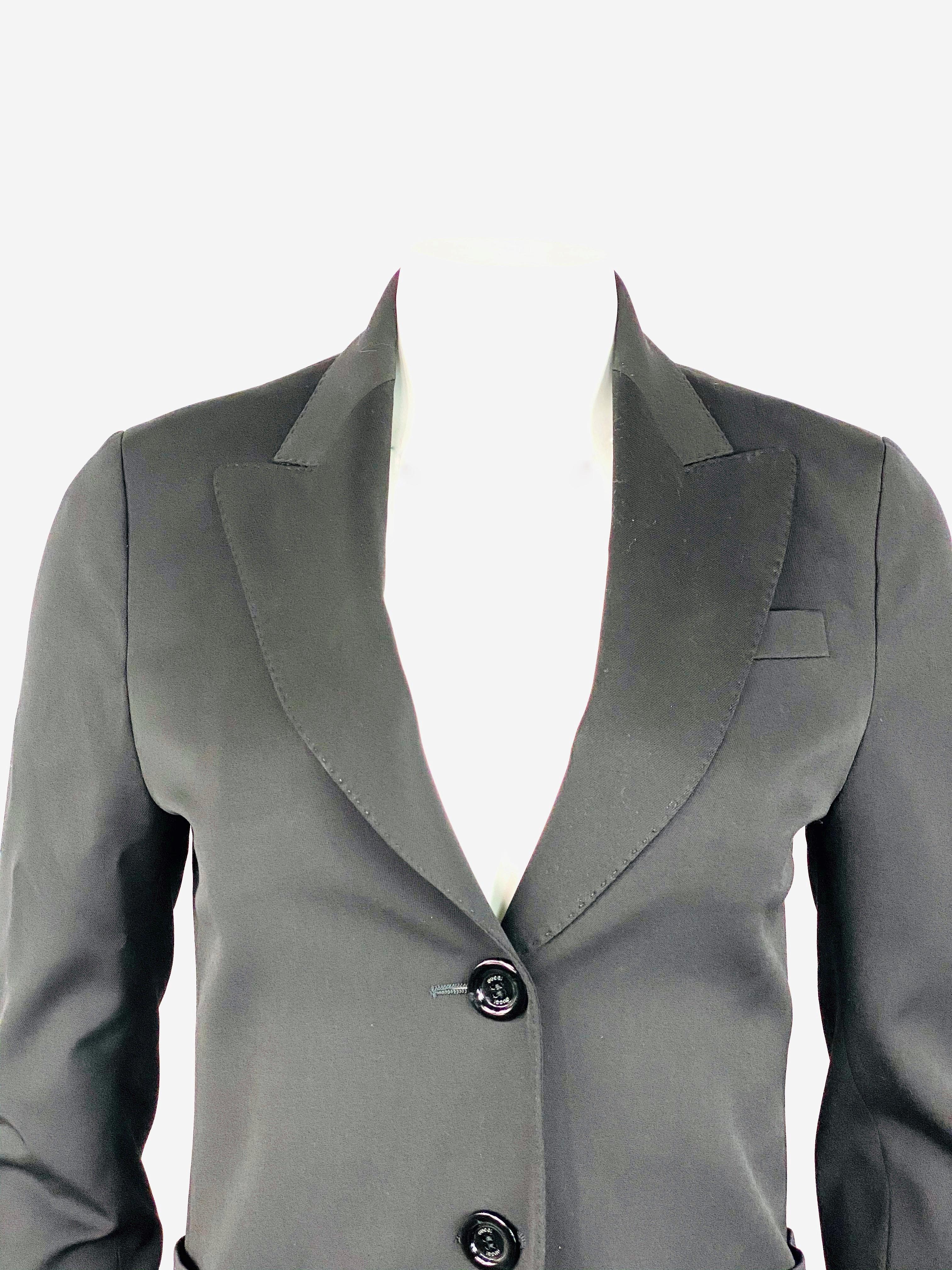 Women's or Men's Gucci Black Wool Blazer Jacket Size 40