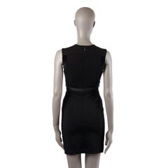GUCCI black wool HORSEBIT BELT Sleeveless Dress XS