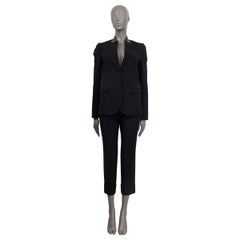 GUCCI black wool LEATHER COLLAR Blazer Jacket 42 M