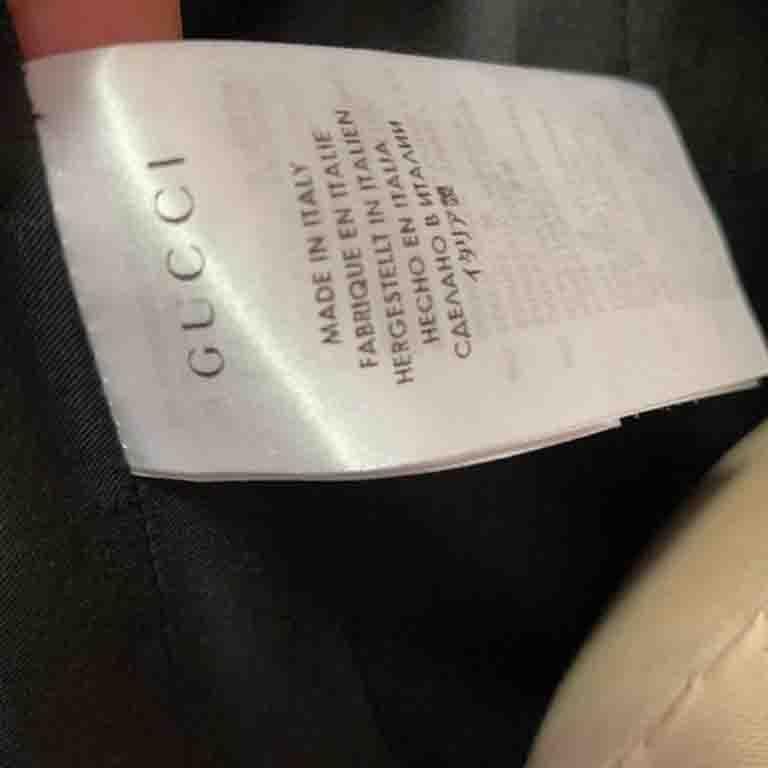 Gucci Black Wool Leather Tuxedo Smoking Jacket For Sale 8