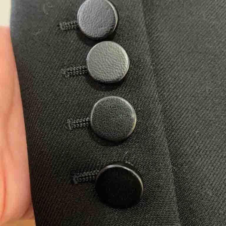 Women's Gucci Black Wool Leather Tuxedo Smoking Jacket For Sale
