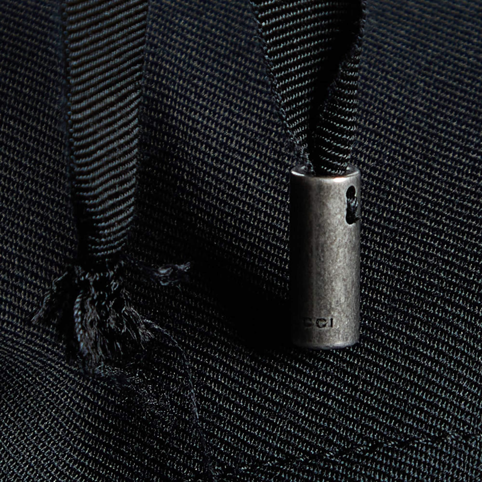 Gucci Black Wool & Mohair Web Striped Drawstring Pants XL 3