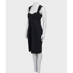 Gucci Black Wool Sheath Dress - Size L (IT44)