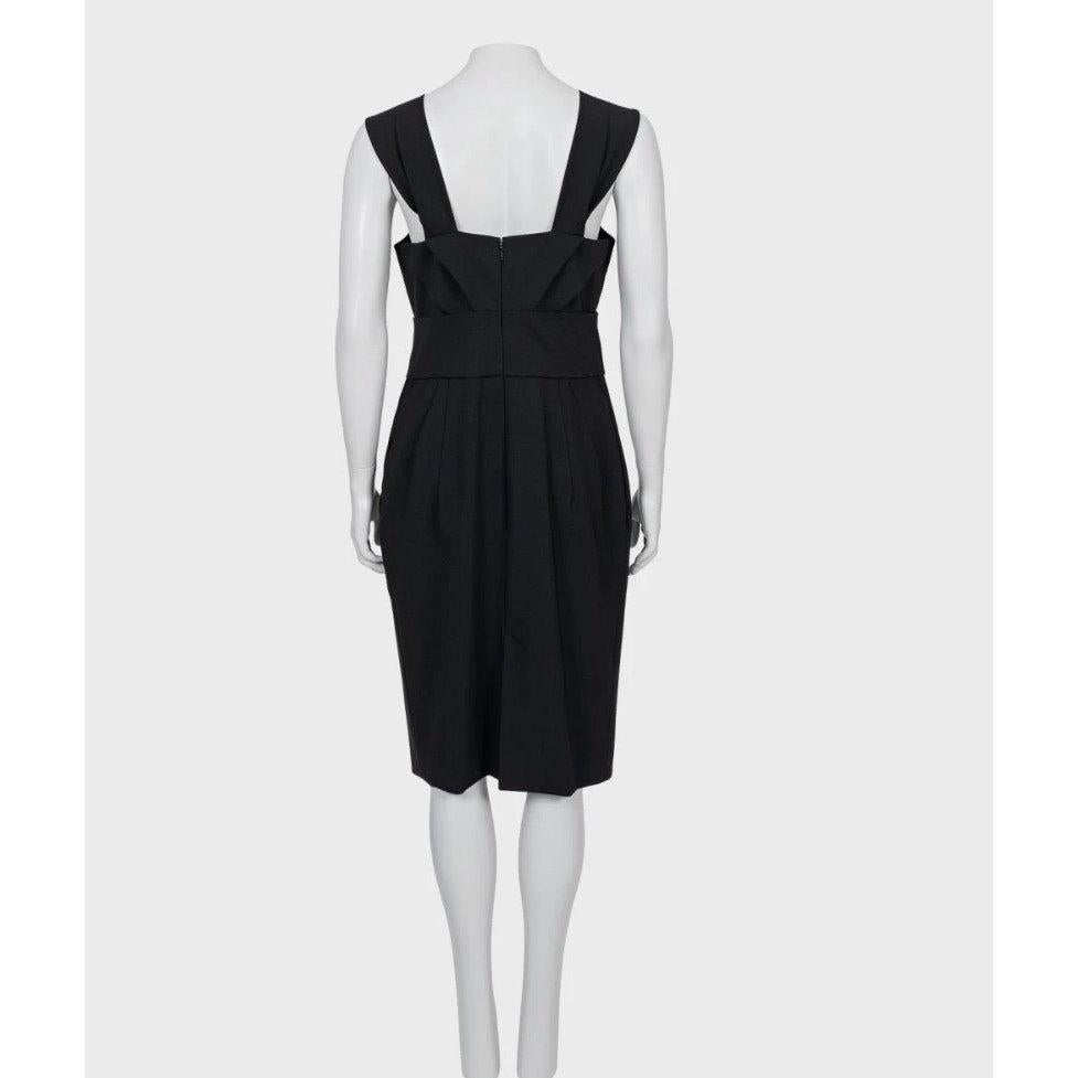 Noir Robe fourreau en laine noire Gucci - Taille L (IT44) en vente