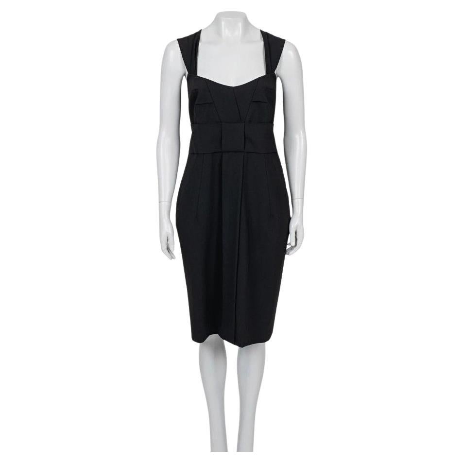 Gucci Black Wool Sheath Dress - Size L (IT44)