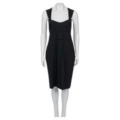 Gucci Black Wool Sheath Dress - Size L (IT44)