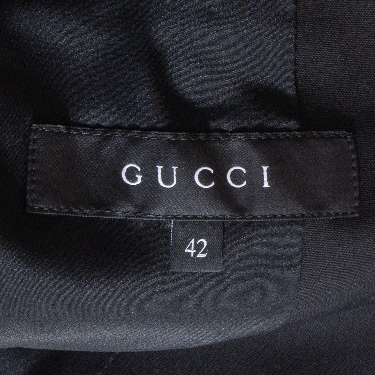 Donna GUCCI giacca blazer TUXEDO in lana e seta nera 42 M