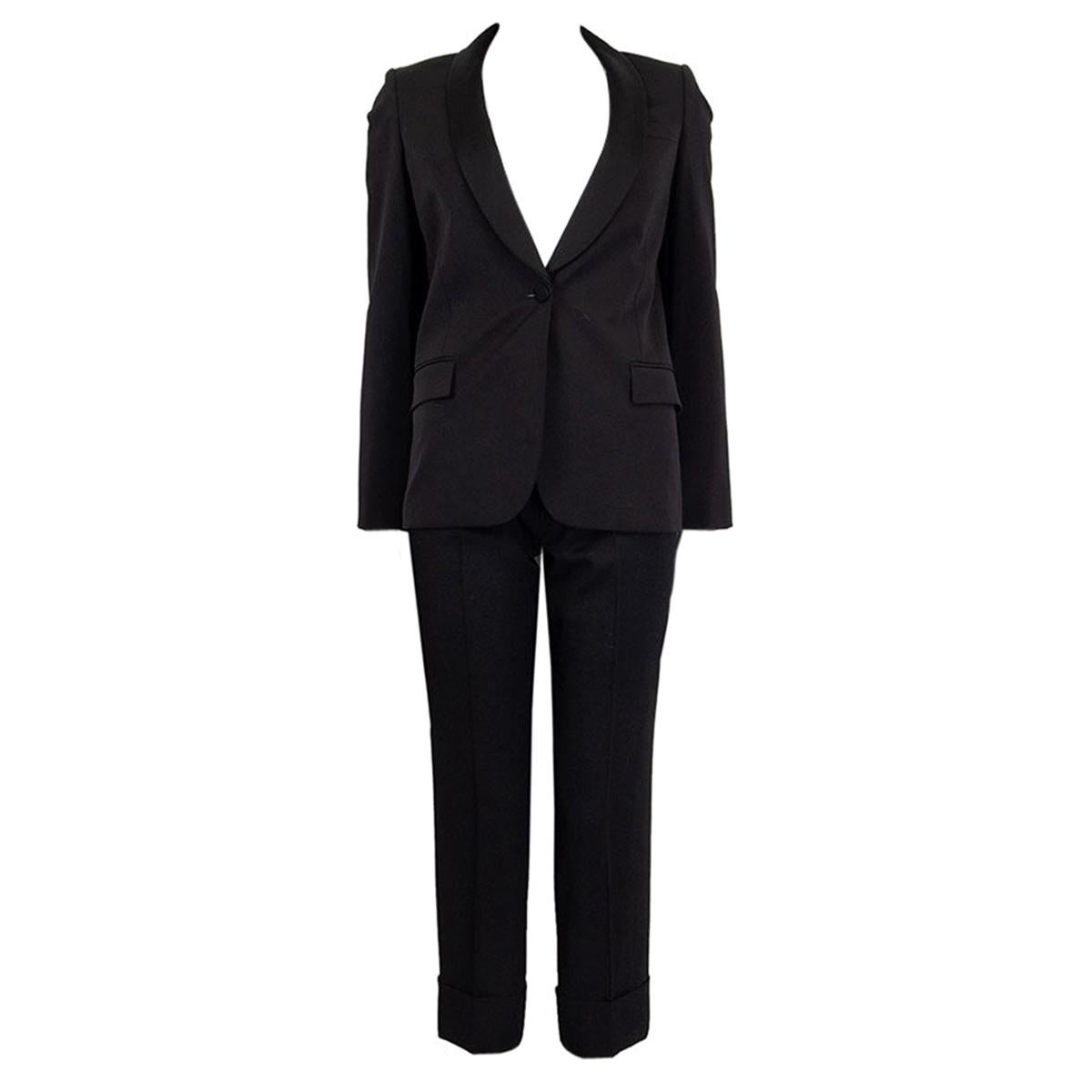 GUCCI black wool & silk TUXEDO Blazer Jacket 42 M For Sale