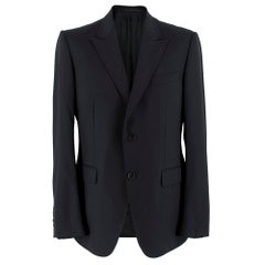Gucci Black Wool Single Breasted Blazer SIZE 52 R