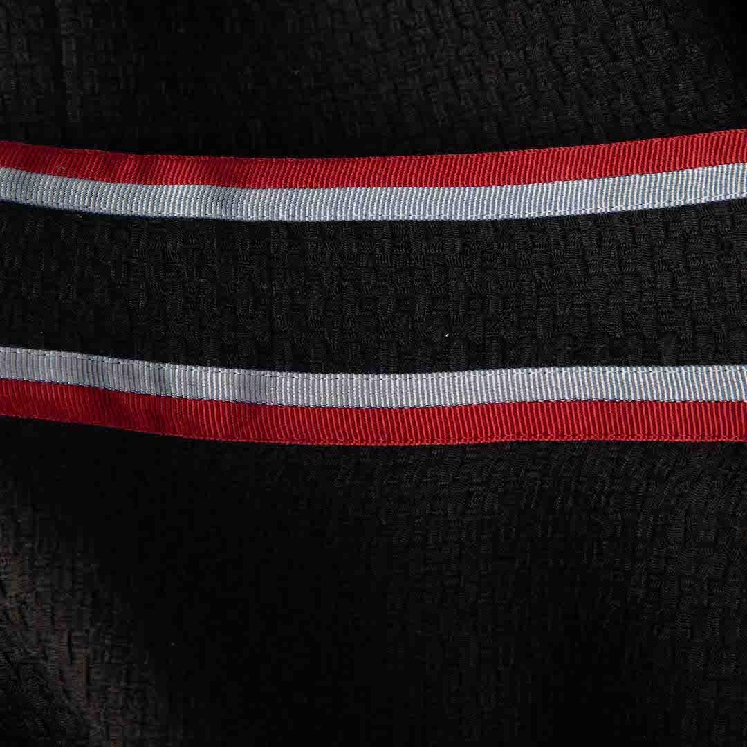 Women's Gucci Black Wool Tweed Contrast Trimmed Pencil Skirt Size M