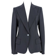 Gucci Black Wool Vintage Fitted Classic Jacket