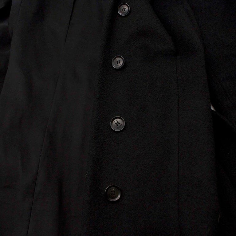 Gucci Black Wool Wrap Coat For Sale at 1stdibs