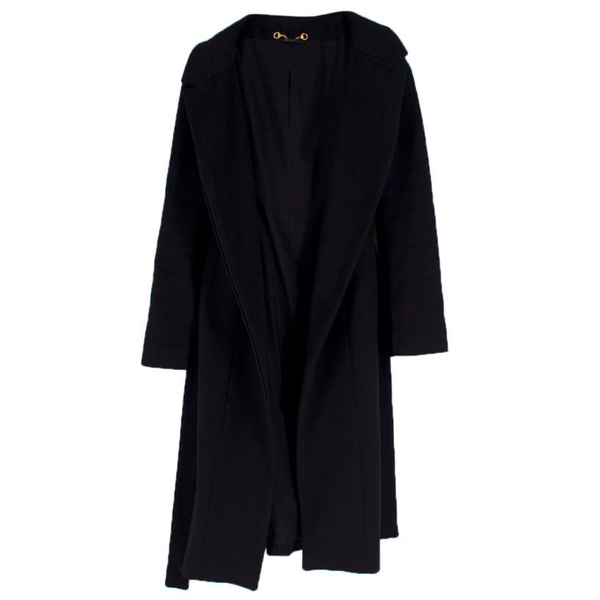 Gucci Black Wool Wrap Coat SIZE IT 42 4