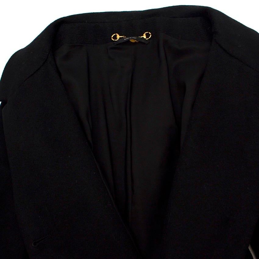 Gucci Black Wool Wrap Coat SIZE IT 42 5