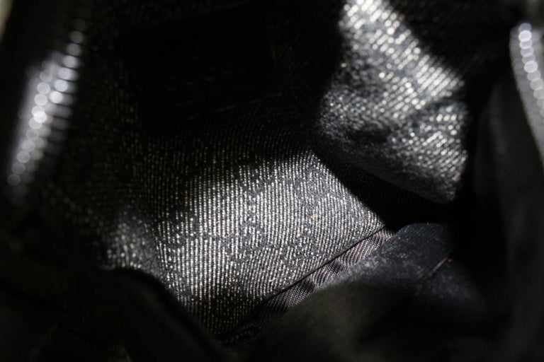 Gucci Black x Grey Monogram GG Denim Belt Bag Fanny Pack Waist Pouch 2G830a  For Sale at 1stDibs