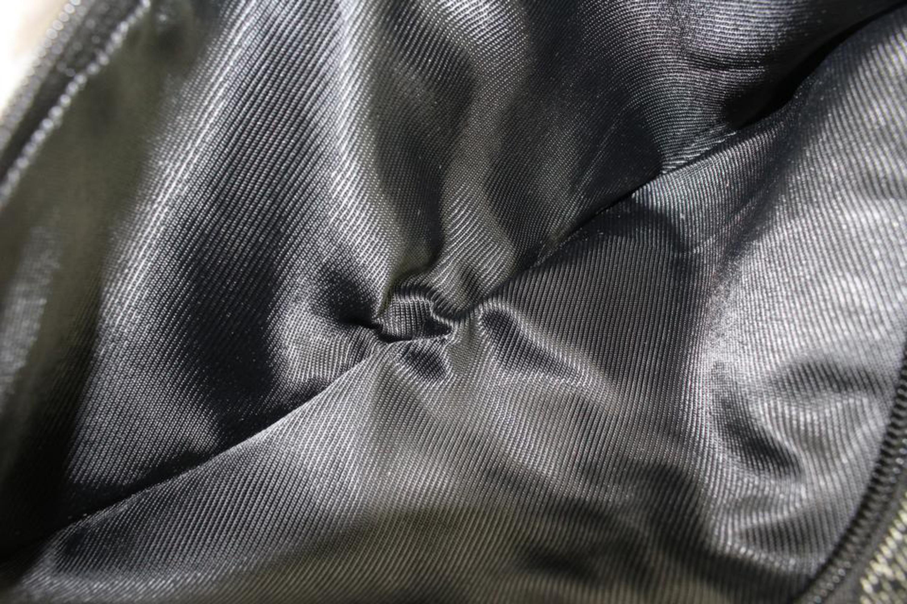 Gucci Black x Grey  Monogram GG Denim Belt Bag Fanny Pack Waist Pouch 3g126s 5