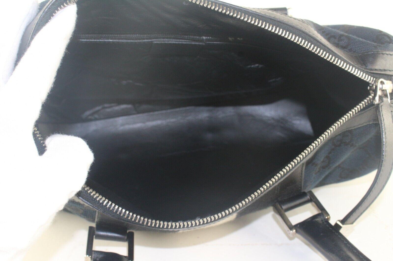 Gucci Black x White Monogram GG Boston Bag Joy Shoulder 4GK925K For Sale 4