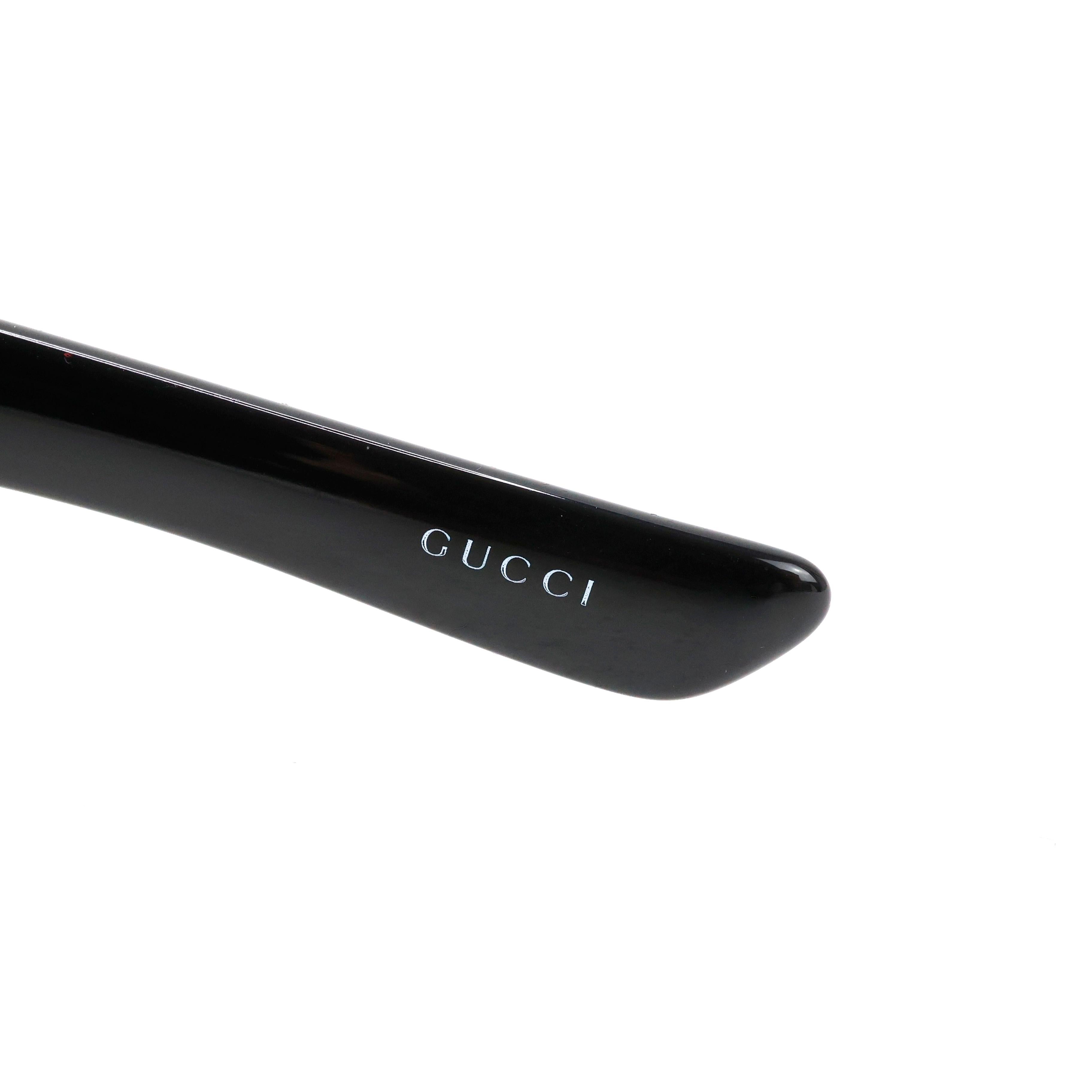 Lunettes de soleil Gucci Y2K noires Excellent état - En vente à Bressanone, IT