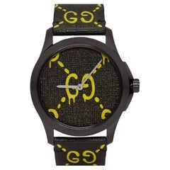 Gucci Nero Orologio Gucci Ghost giallo G-timeless