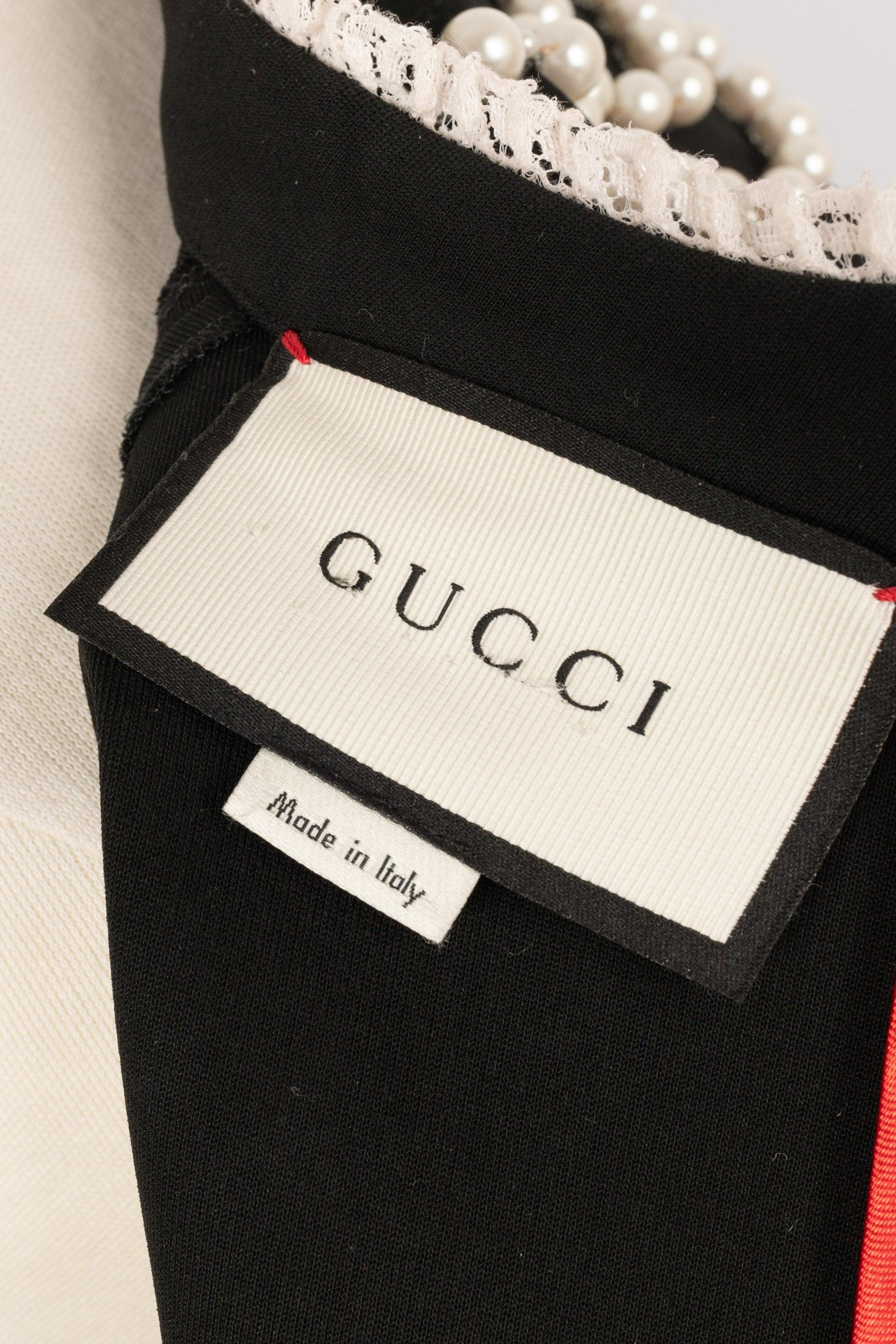 Gucci Blended Cotton Dress Sewn with Jewelry For Sale 2