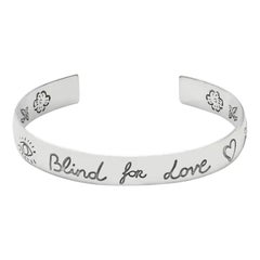 Gucci Blind For Love Manschettenarmband 925 aus Sterlingsilber Größe 17