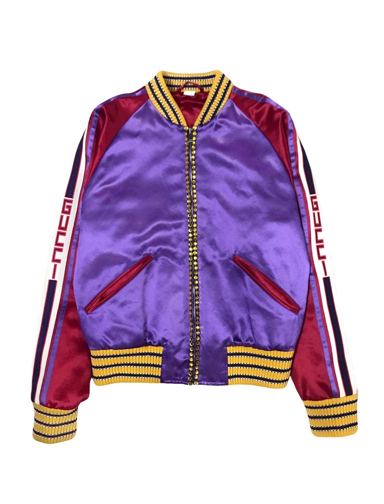 Gucci Purple 'Blind For Love' Tiger Bomber Jacket – BlackSkinny