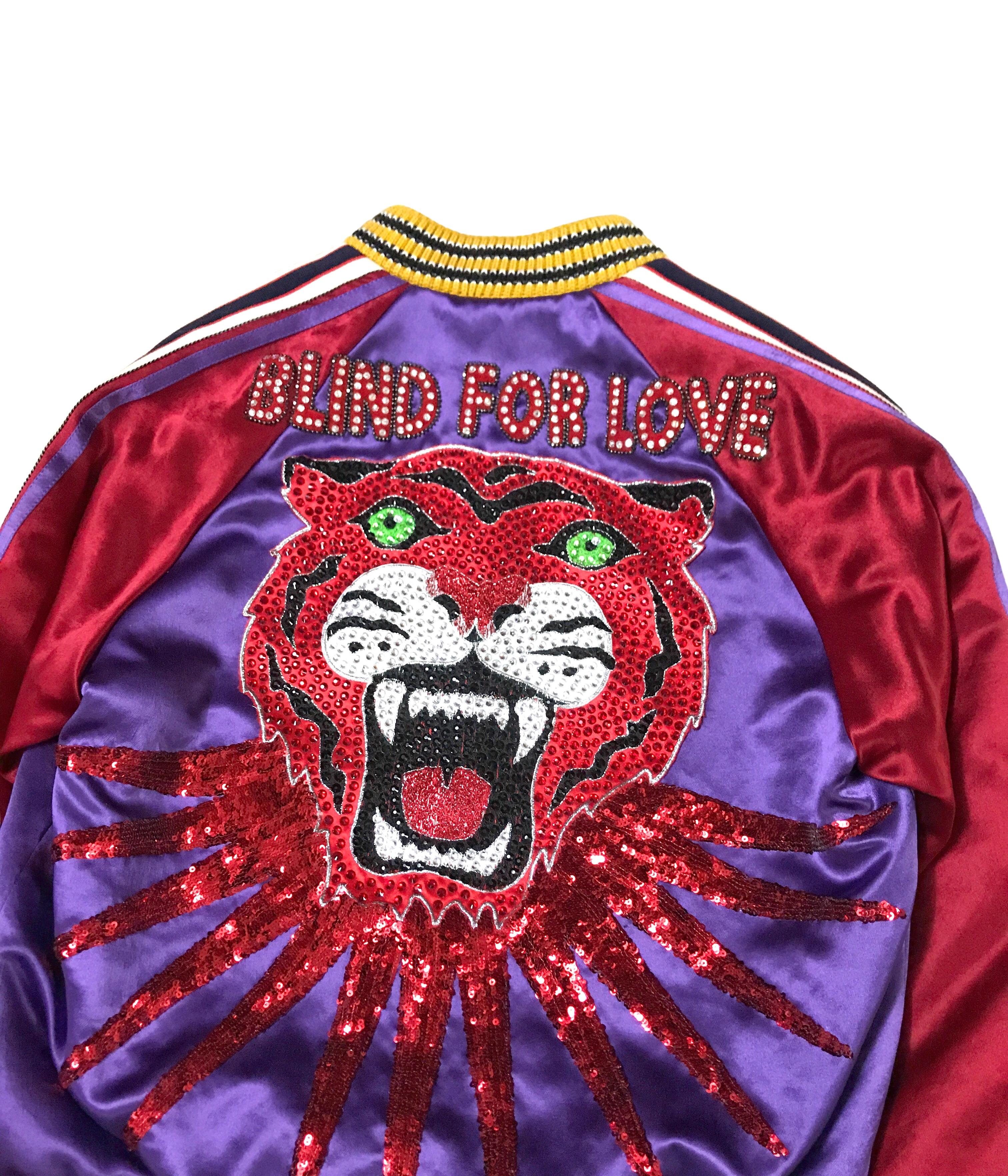 Gucci "Blind For Love" Embroidered Bomber Jacket, Spring Summer 2017 For  Sale at 1stDibs