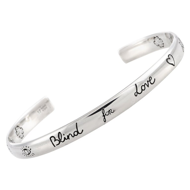 Disciplinair lijn Tarief Gucci Blind for Love Silver Cuff Bracelet at 1stDibs | gucci blind for love  bracelet, blind for love gucci bracelet, gucci blind for love bangle