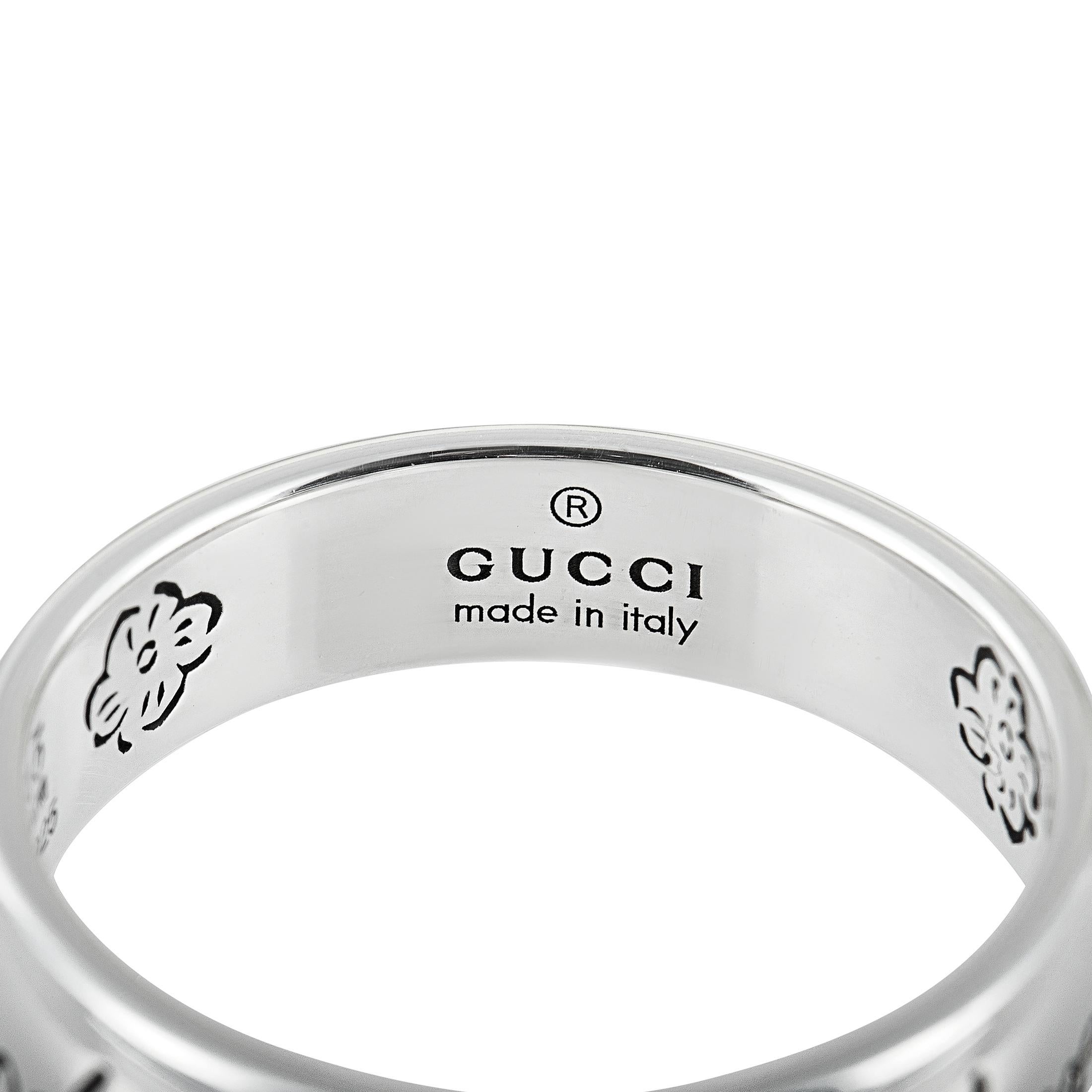 Gucci Blind for Love Silver Ring In New Condition In Southampton, PA