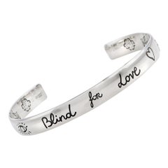 Gucci Blind for Love Sterling Silver Cuff Bracelet
