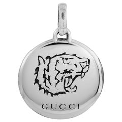 Gucci Blind for Love Sterling Silver Tiger Head Motif Charm