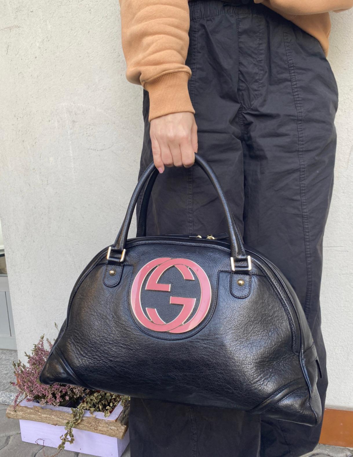 Gucci Blondie Black leather bag For Sale 4
