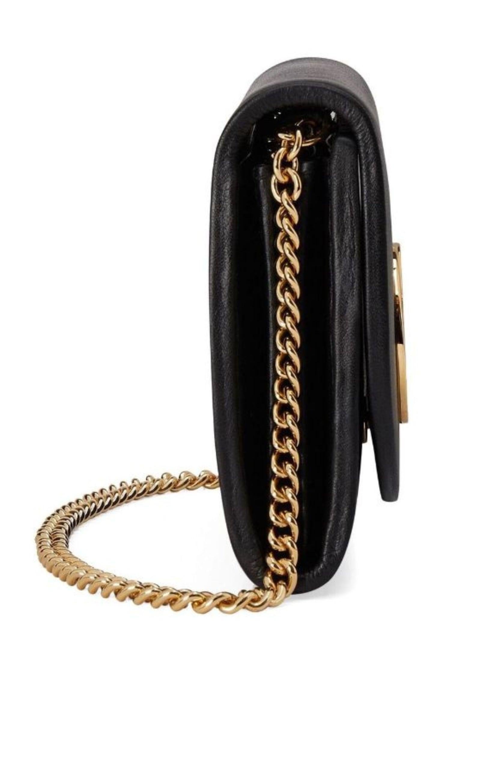 New Gucci Blondie Medium Chain Wallet in Black Pour femmes en vente