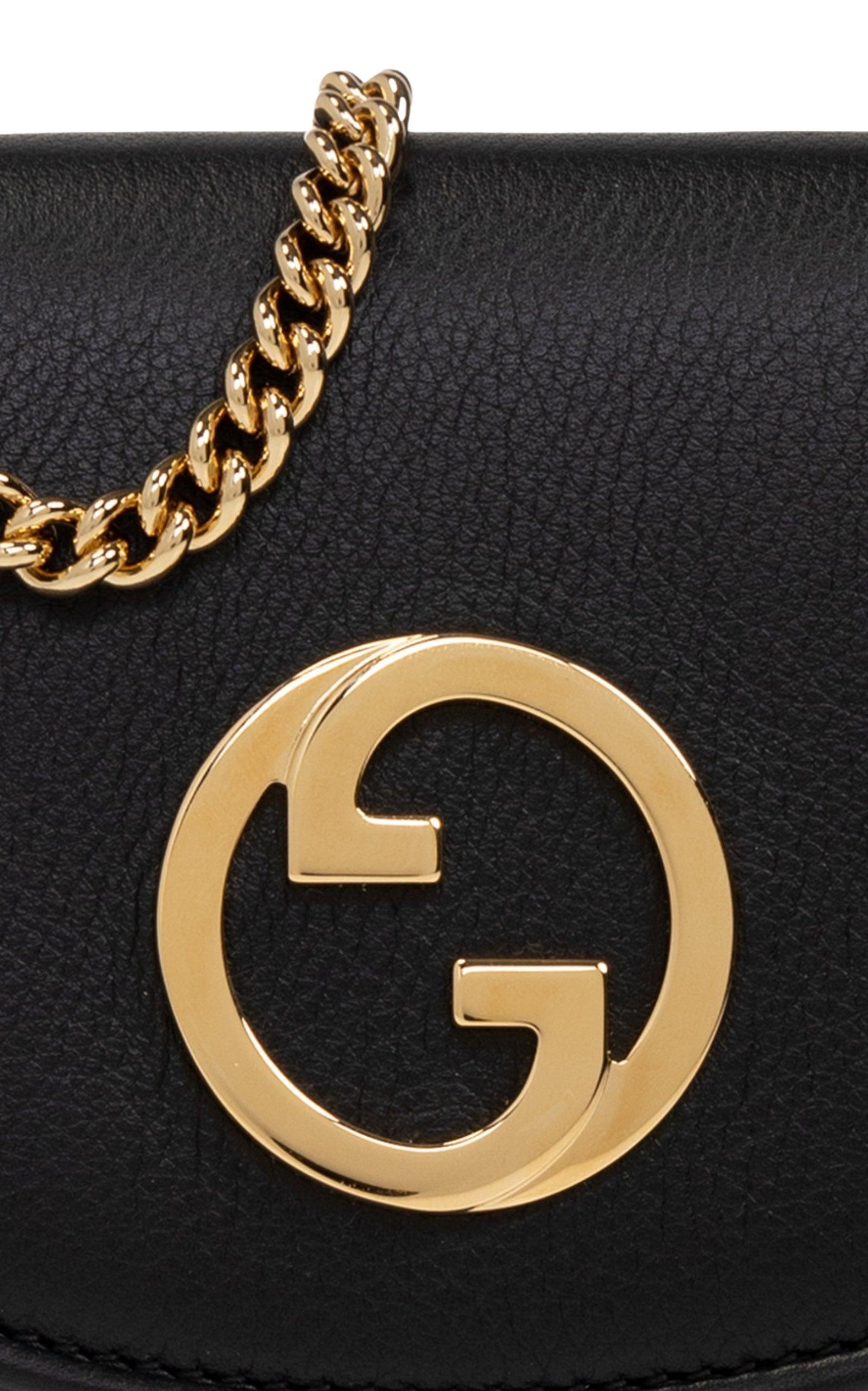 New Gucci Blondie Medium Chain Wallet in Black en vente 1