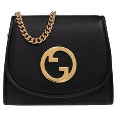 New Gucci Blondie Medium Chain Wallet in Black