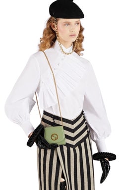 New Gucci Blondie Medium Chain Wallet in Green