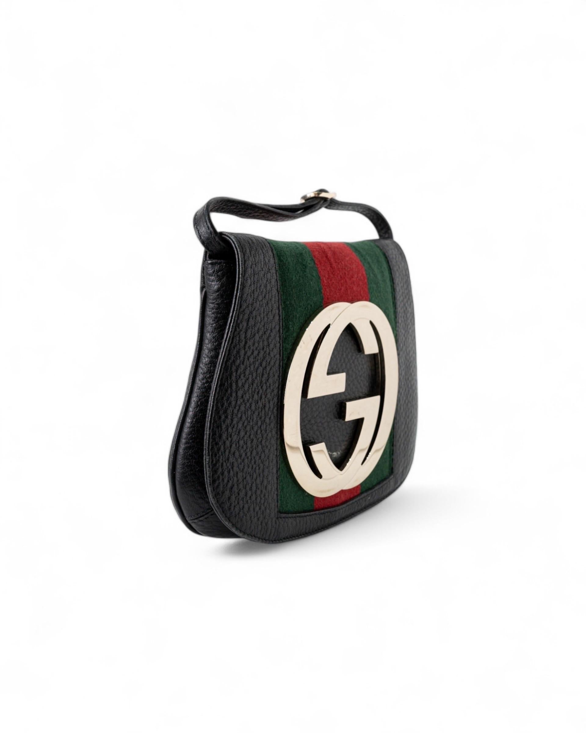 Gucci Blondie Small Web Pelle Nera Tracolla 5