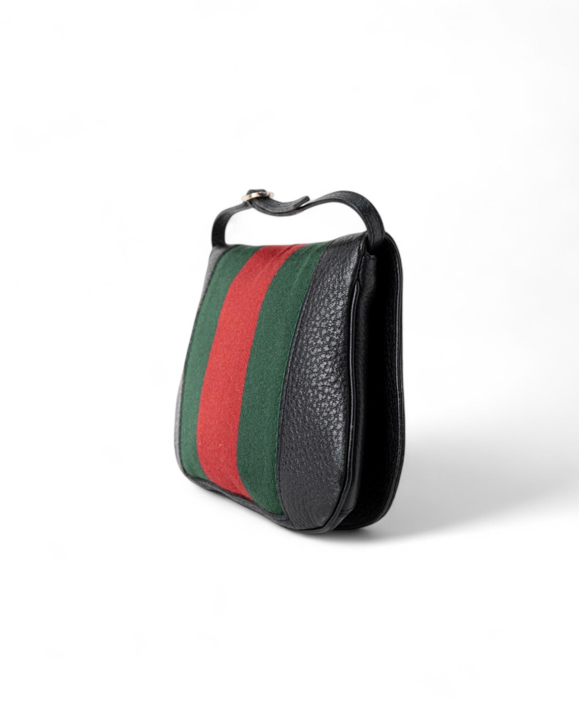 Gucci Blondie Small Web Pelle Nera Tracolla In Excellent Condition In Torre Del Greco, IT