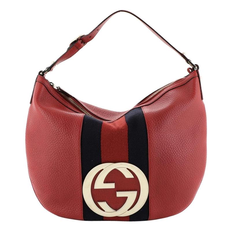 Gucci Blondie Web Hobo Leather Large