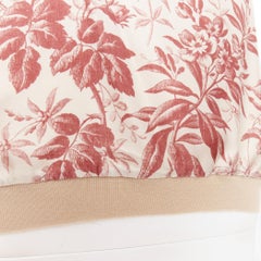 GUCCI Bloom floral butterfly silk print front wool knit sweater top M