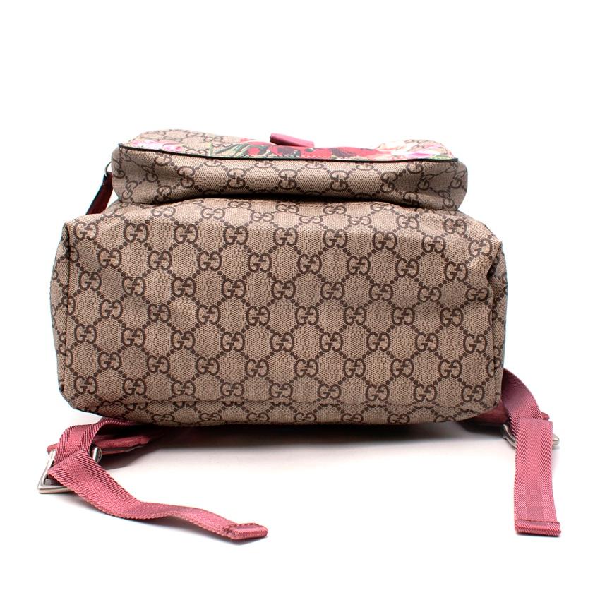 Gucci Blooms GG Monogram Canvas Backpack In Excellent Condition For Sale In London, GB