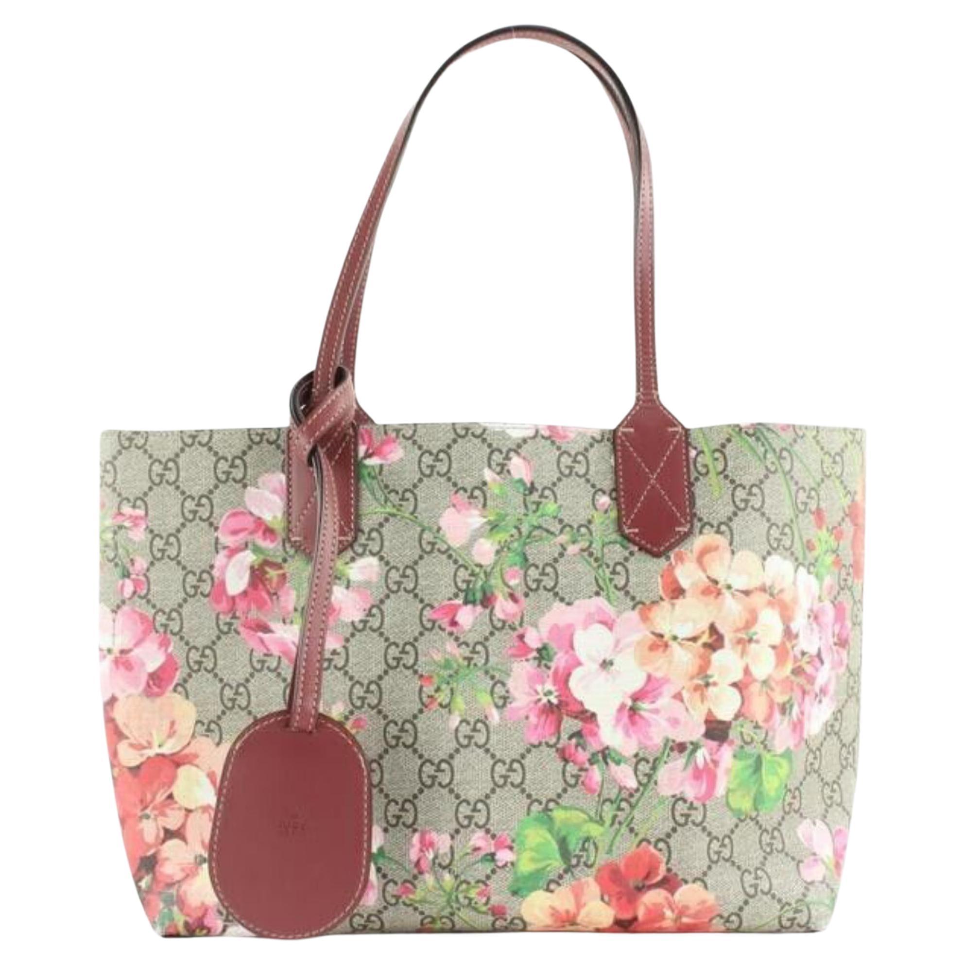 Gucci Blooms Supreme GG Reversible Tote Floral Flower 1G1213