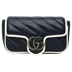 Gucci Blu Leather Mini Marmont Bag