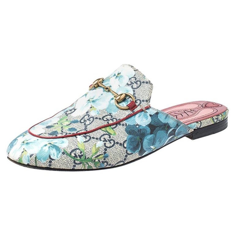 canvas gucci princetown mules