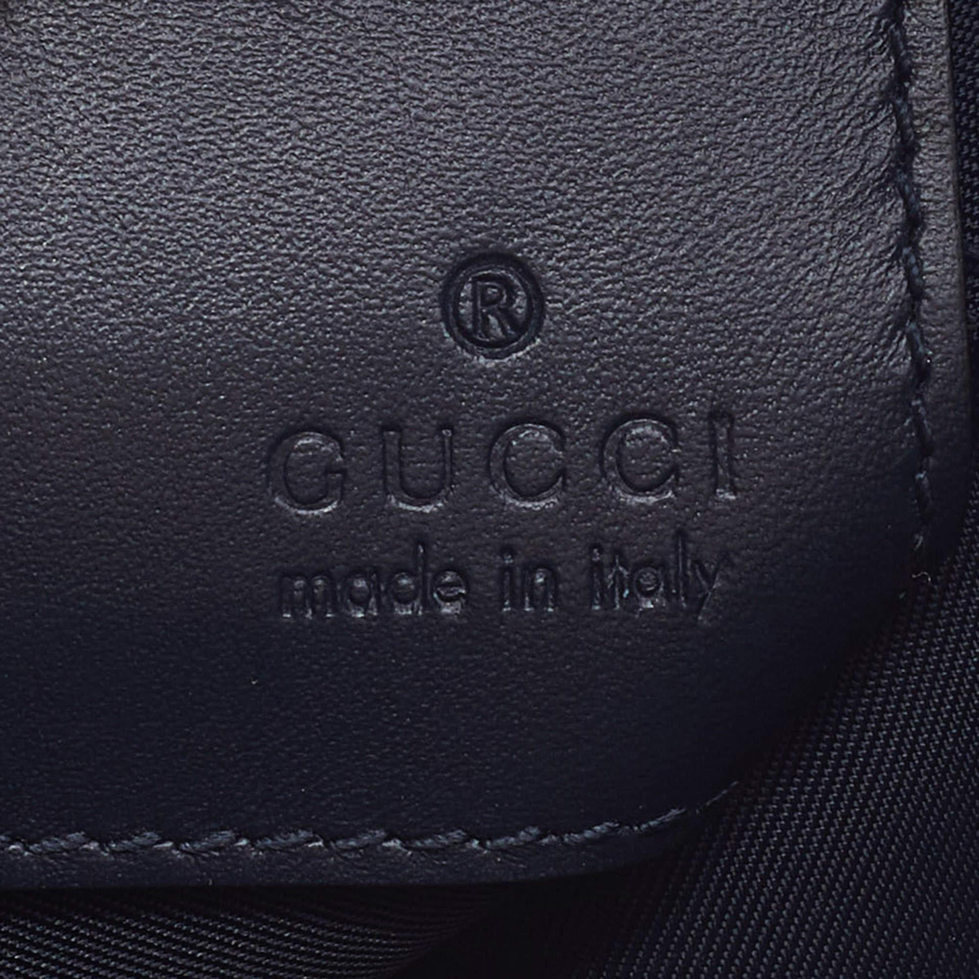 Gucci Blue/Beige GG Supreme Canvas Blooms Zip Pouch 2
