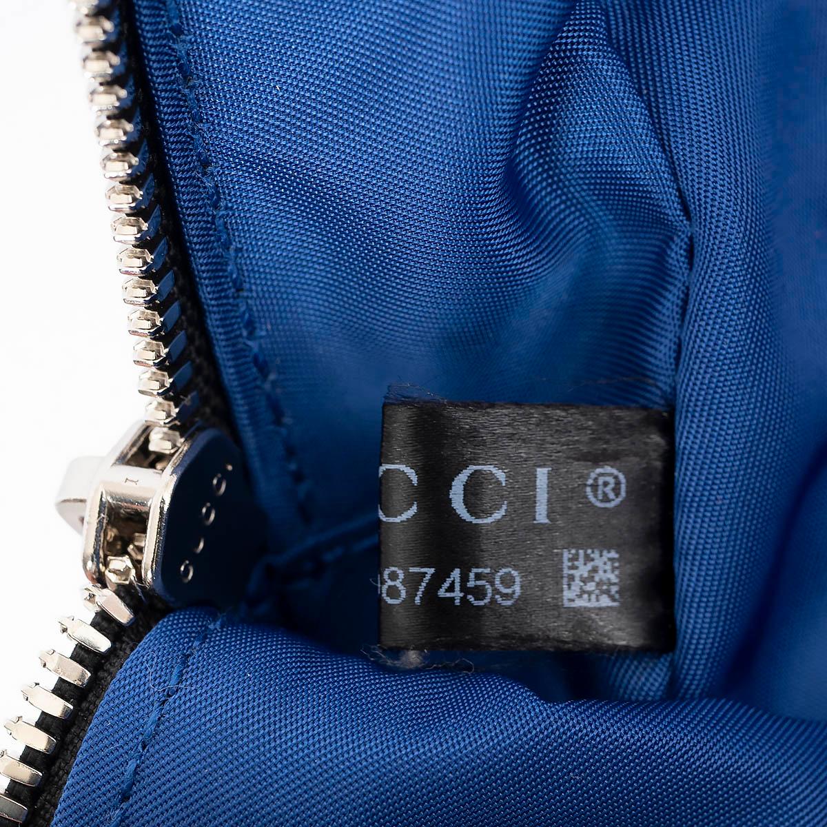 GUCCI blue black GG MONOGRAM ECONYL OFF THE GRID Backpack Bag For Sale 6
