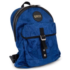 GUCCI blue black GG MONOGRAM ECONYL OFF THE GRID Backpack Bag