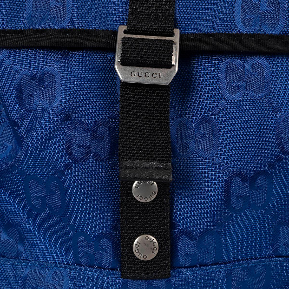 GUCCI blue black GG MONOGRAM ECONYL OFF THE GRID Backpack Bag For Sale 3